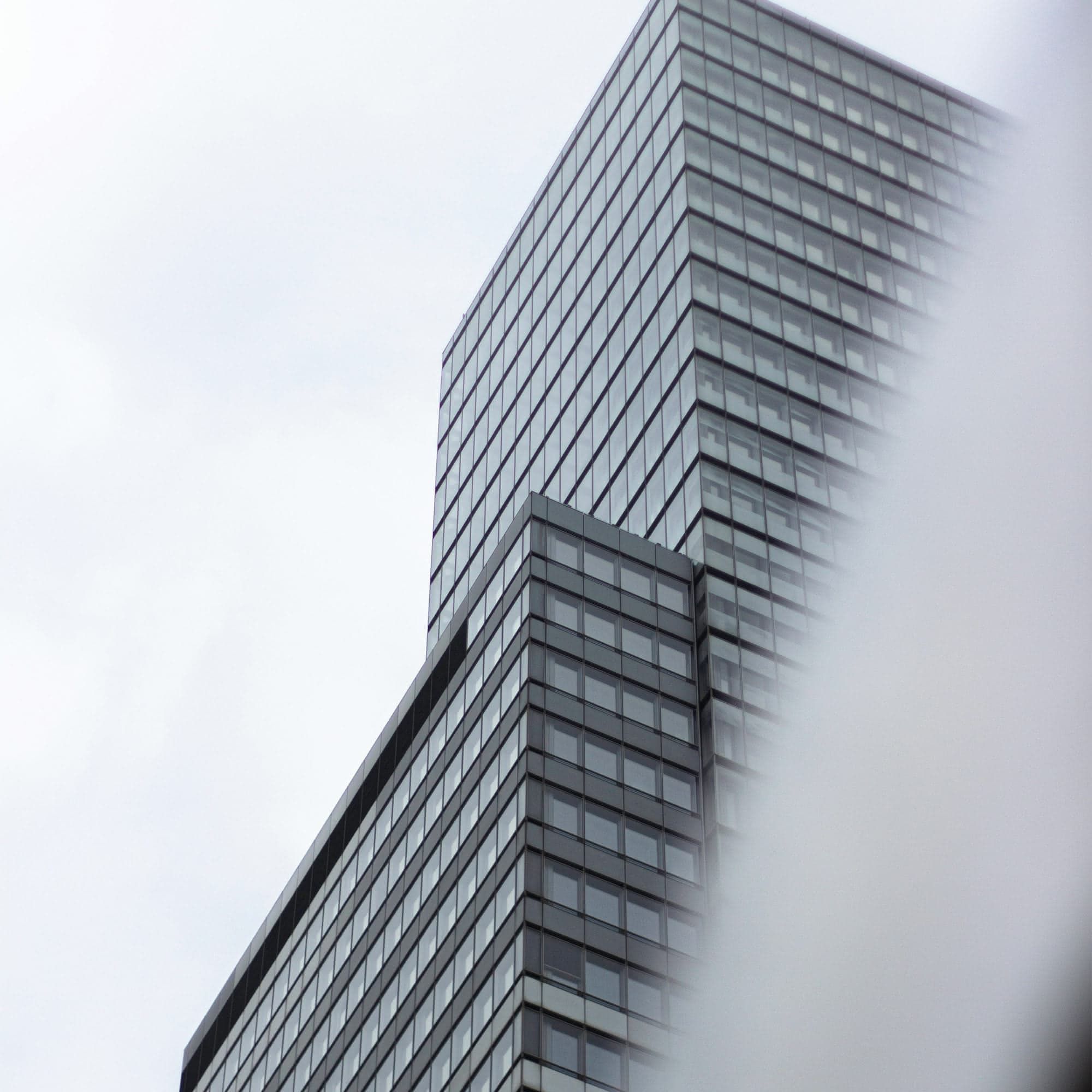 A building with a blurred background