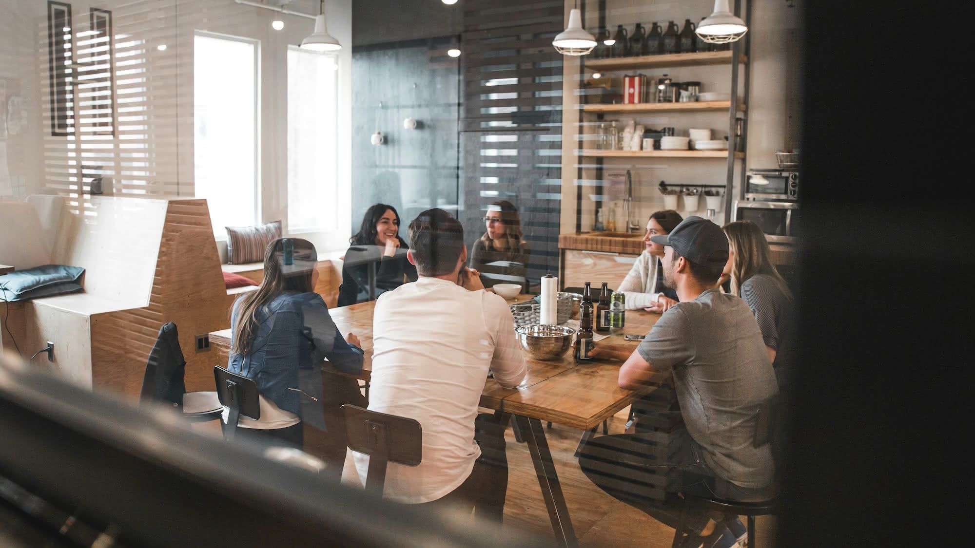 Meeting in an office